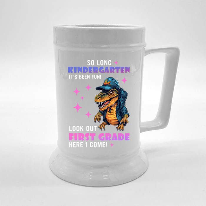 So Long Kindergarten Its Been Fun! Funny Kindergarten Meaningful Gift Front & Back Beer Stein