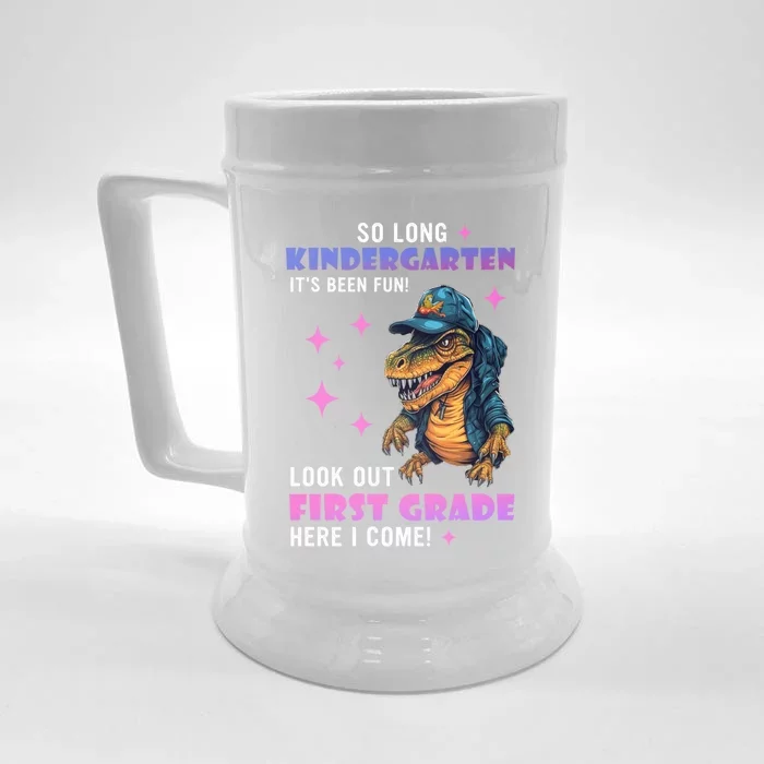 So Long Kindergarten Its Been Fun! Funny Kindergarten Meaningful Gift Front & Back Beer Stein