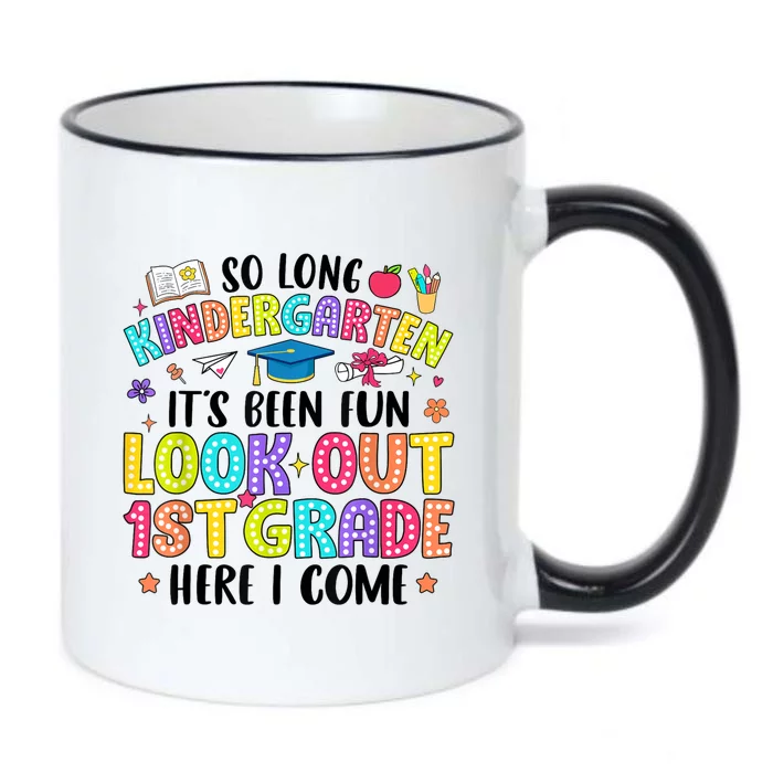 So Long Kindergarten Graduation 1st Grade Here I Come Black Color Changing Mug