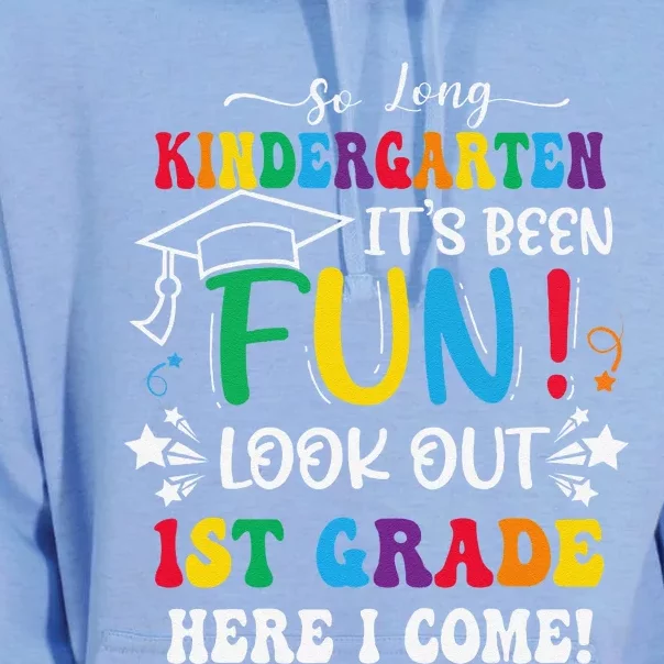 So Long Kindergarten 1st Grade Here I Come Graduation Unisex Surf Hoodie