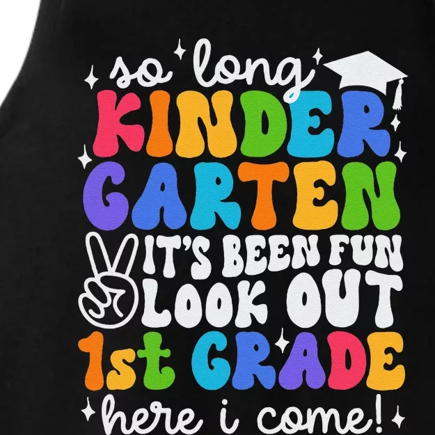 So Long Kindergarten Graduation 1st Grade Here I Come Ladies Tri-Blend Wicking Tank