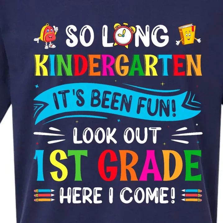 So Long Kindergarten Look Out 1st Grade Here I Come Sueded Cloud Jersey T-Shirt