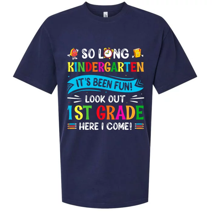 So Long Kindergarten Look Out 1st Grade Here I Come Sueded Cloud Jersey T-Shirt