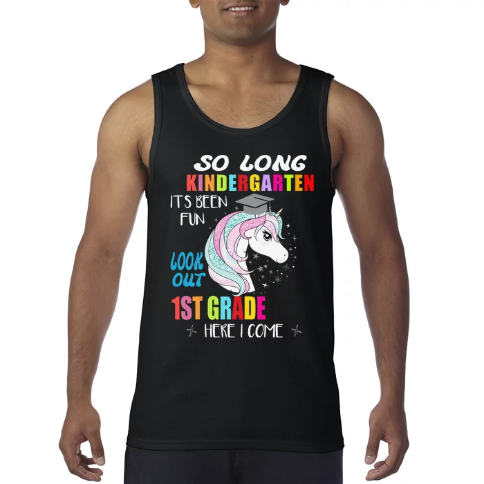 So Long Kindergarten 1st Grade Here I Come Graduation Tank Top