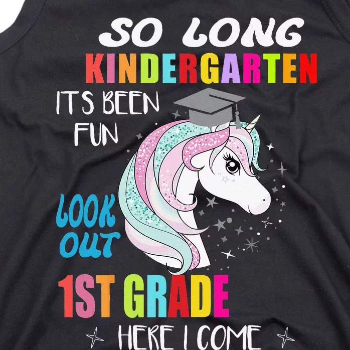 So Long Kindergarten 1st Grade Here I Come Graduation Tank Top