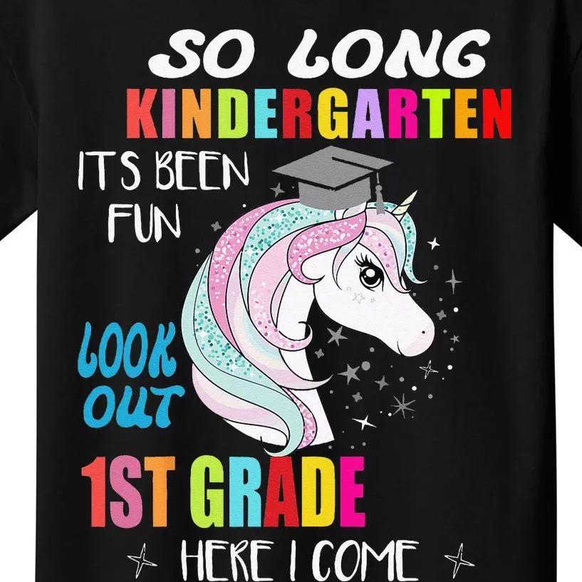 So Long Kindergarten 1st Grade Here I Come Graduation Kids T-Shirt