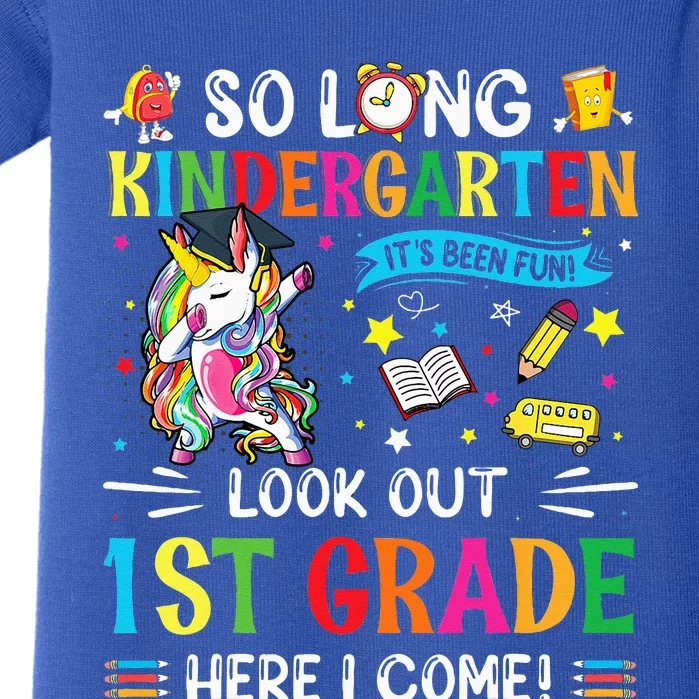 So Long Kindergarten 1st Grade Here I Come Graduation Cap Baby Bodysuit