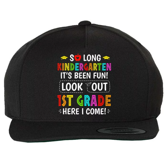 So Long Kindergarten 1st Grade Here I Come Graduation Wool Snapback Cap