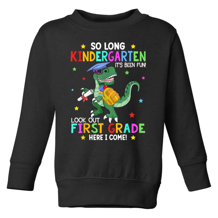 So Long Kindergarten Graduation Class Of Dinosaur Toddler Sweatshirt