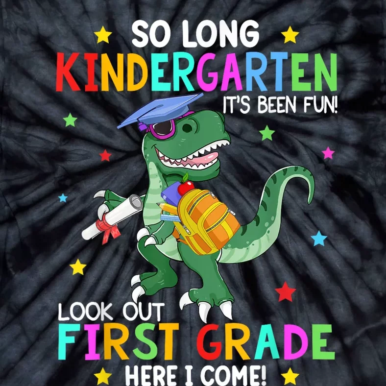 So Long Kindergarten Graduation Class Of Dinosaur Tie-Dye T-Shirt