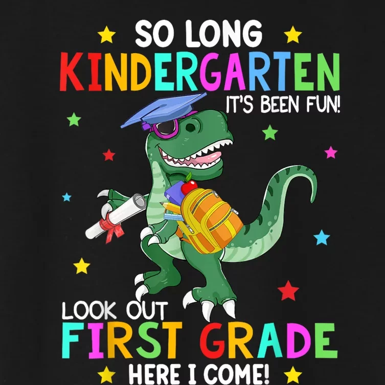 So Long Kindergarten Graduation Class Of Dinosaur Women's Crop Top Tee