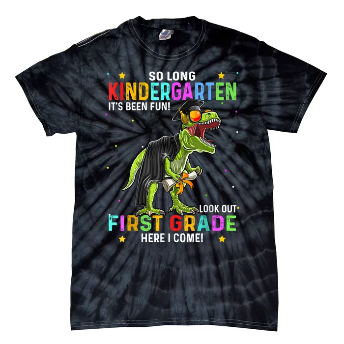 So Long Kindergarten Graduation Class Of Dinosaur Tie-Dye T-Shirt