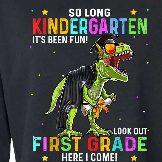 So Long Kindergarten Graduation Class Of Dinosaur Cropped Pullover Crew