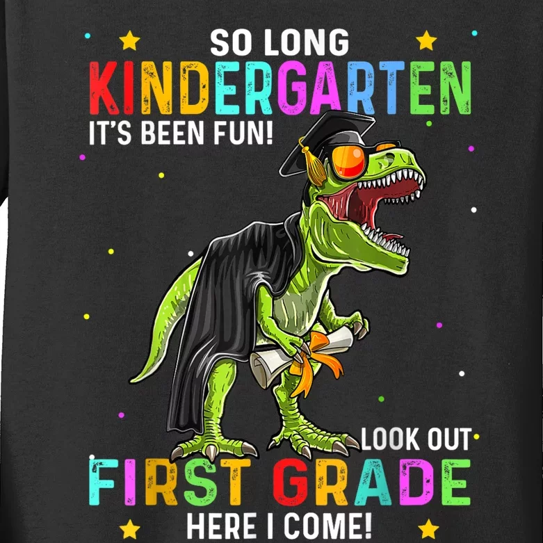 So Long Kindergarten Graduation Class Of Dinosaur Kids Long Sleeve Shirt