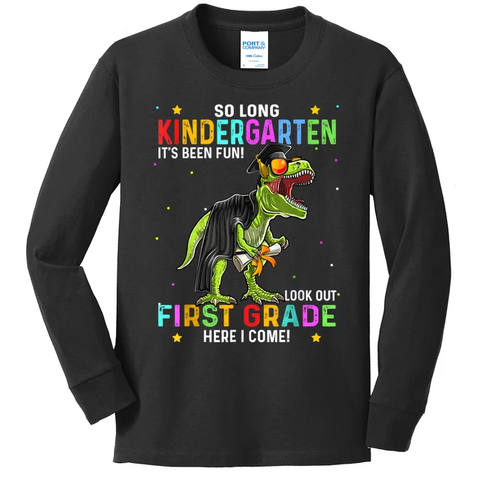 So Long Kindergarten Graduation Class Of Dinosaur Kids Long Sleeve Shirt