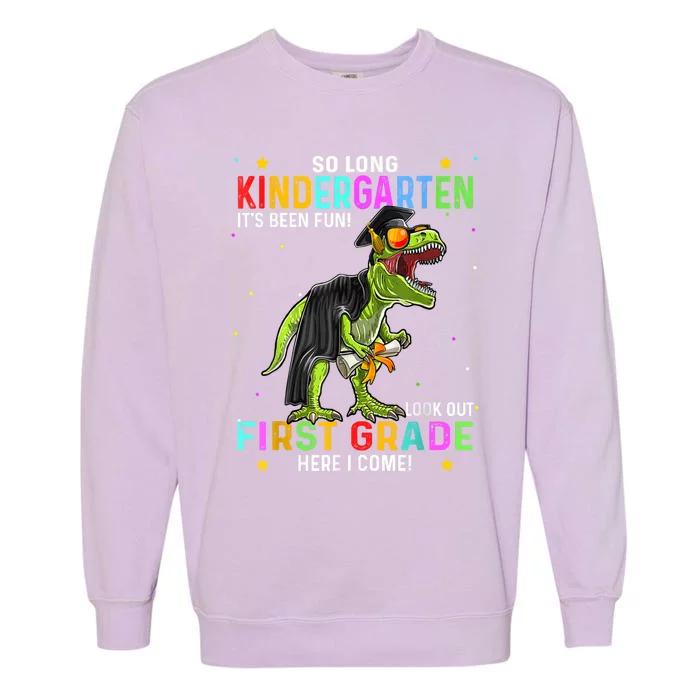 So Long Kindergarten Graduation Class Of Dinosaur Garment-Dyed Sweatshirt