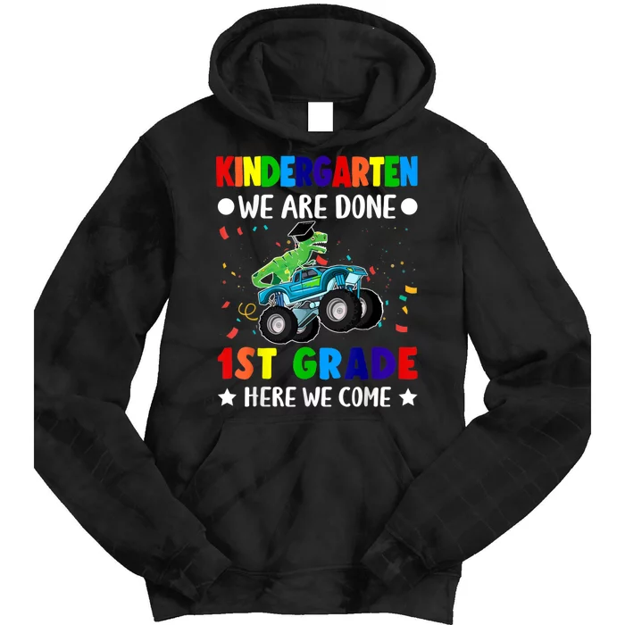 So Long Kindergarten Graduation Class Of Dinosaur Tie Dye Hoodie