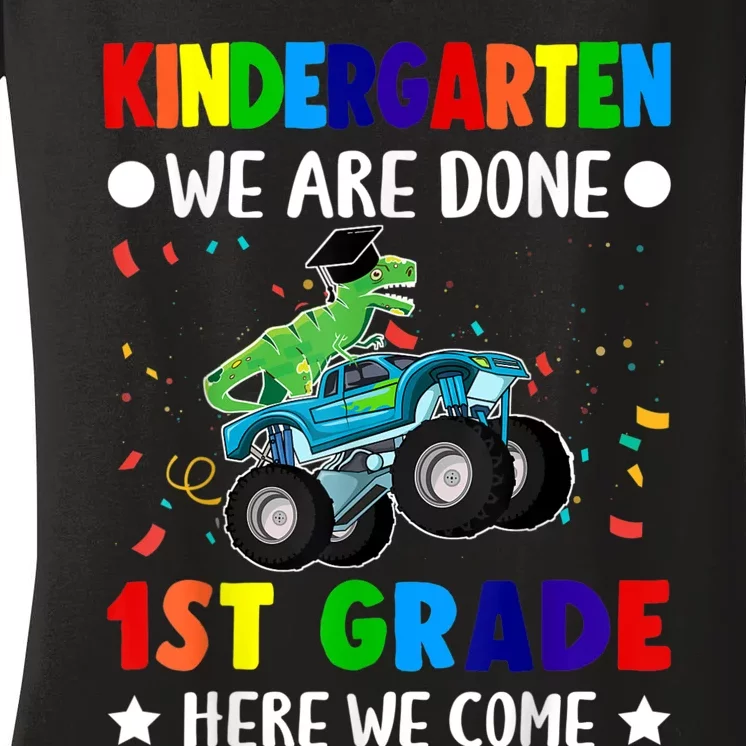 So Long Kindergarten Graduation Class Of Dinosaur Women's V-Neck T-Shirt