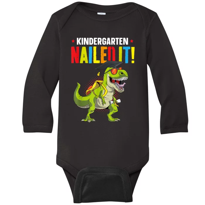 So Long Kindergarten Graduation Class Of Dinosaur Baby Long Sleeve Bodysuit