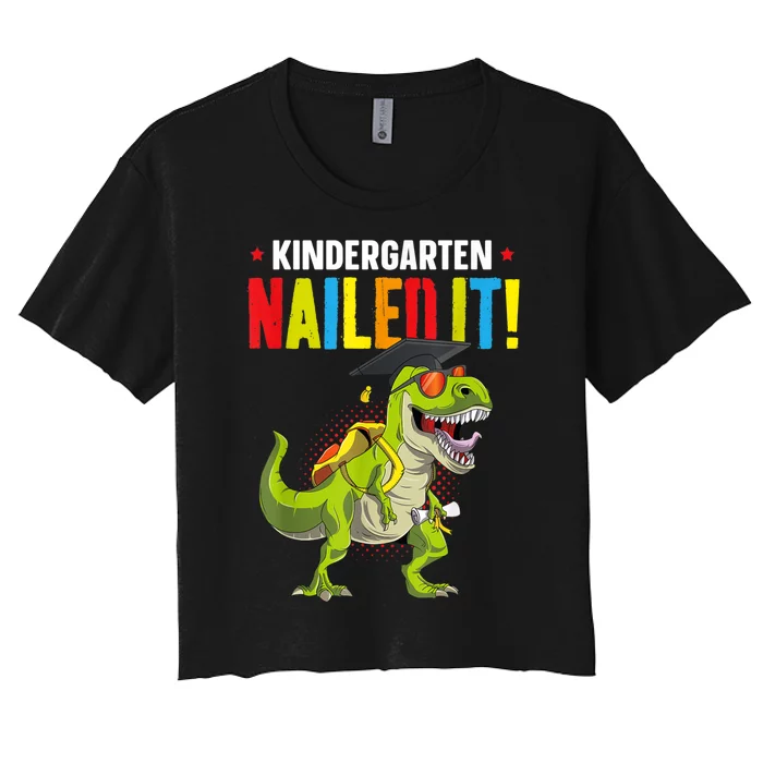 So Long Kindergarten Graduation Class Of Dinosaur Women's Crop Top Tee