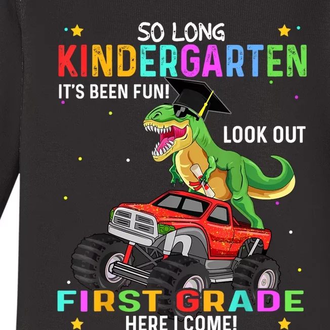 So Long Kindergarten Graduation Class Of Dinosaur Baby Long Sleeve Bodysuit