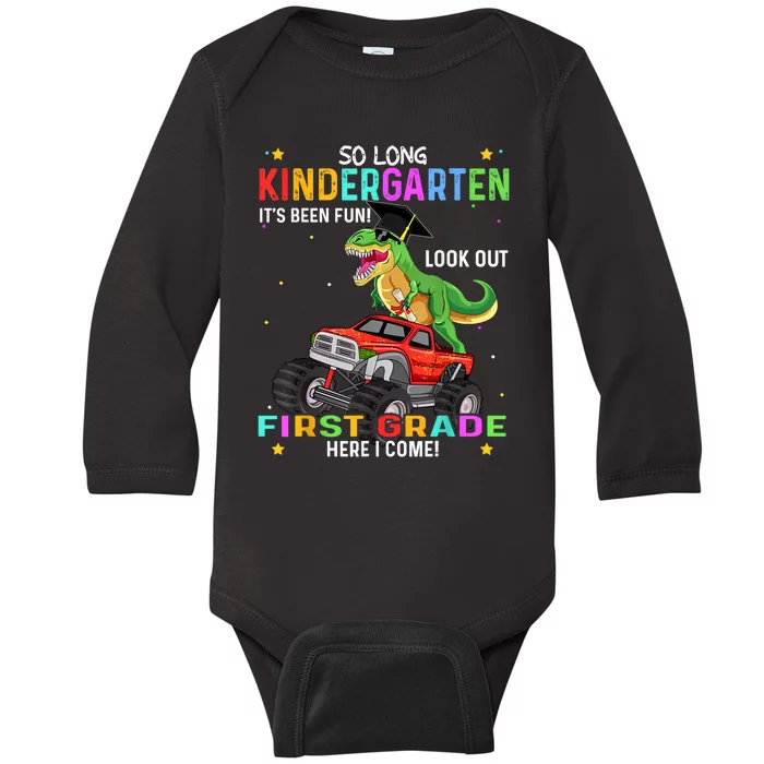 So Long Kindergarten Graduation Class Of Dinosaur Baby Long Sleeve Bodysuit