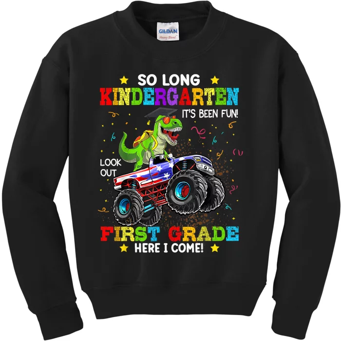 So Long Kindergarten Graduation Class Of Dinosaur Kids Sweatshirt