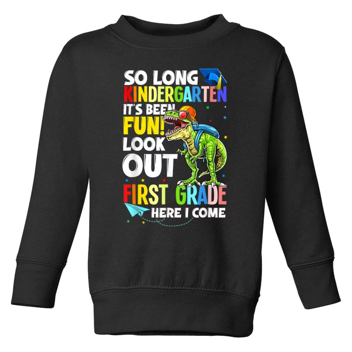 So Long Kindergarten Graduation Class Of Dinosaur Toddler Sweatshirt