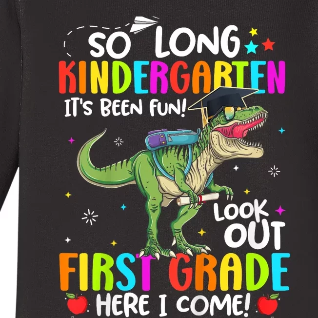 So Long Kindergarten Graduation Class Of Dinosaur Baby Long Sleeve Bodysuit