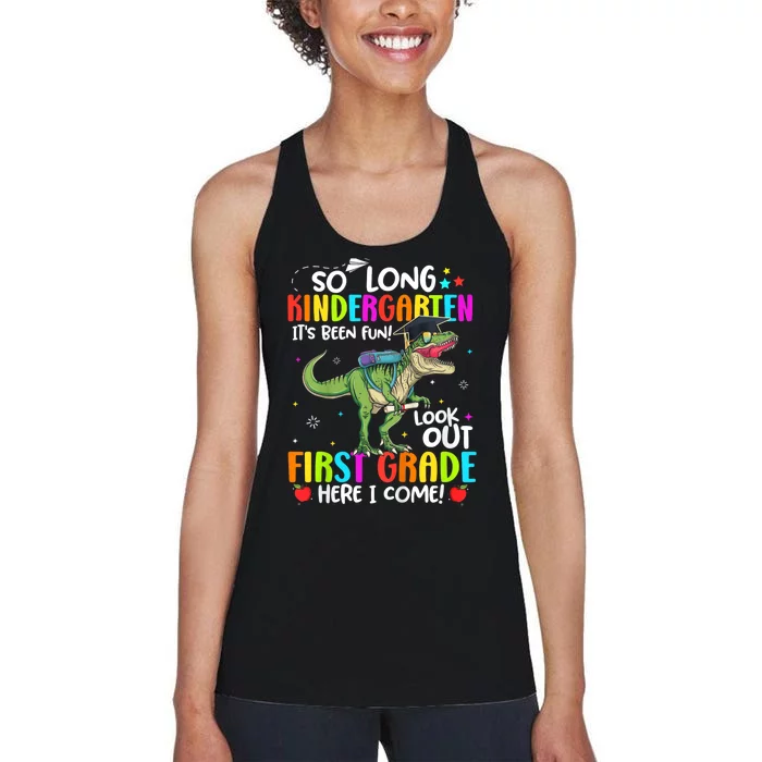 So Long Kindergarten Graduation Class Of Dinosaur Women's Racerback Tank