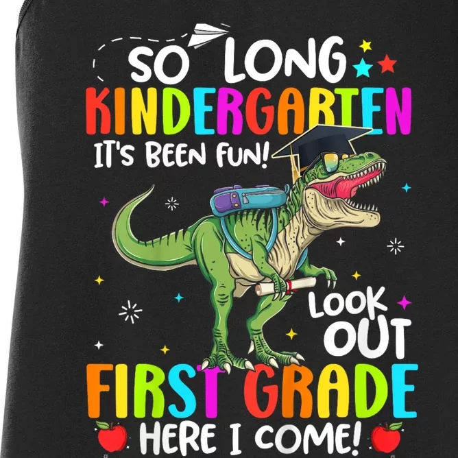 So Long Kindergarten Graduation Class Of Dinosaur Women's Racerback Tank