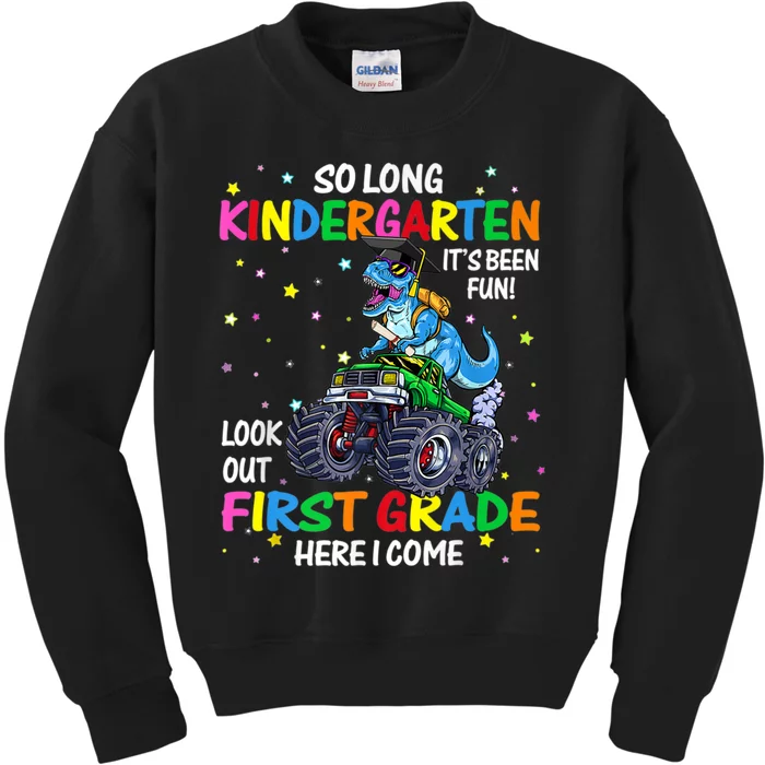 So Long Kindergarten Graduation Class Of Dinosaur Kids Sweatshirt