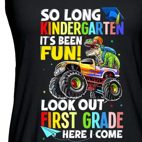 So Long Kindergarten Graduation Class Of Dinosaur Ladies Essential Flowy Tank