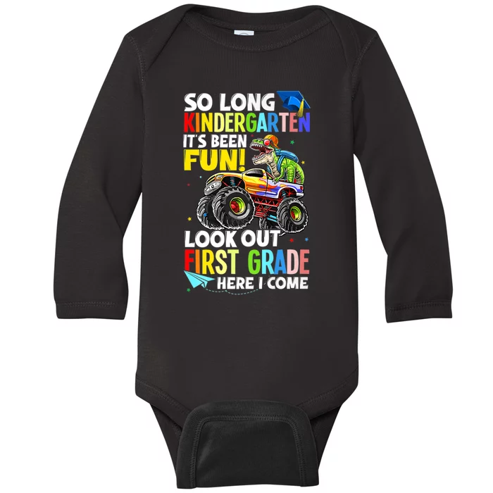 So Long Kindergarten Graduation Class Of Dinosaur Baby Long Sleeve Bodysuit