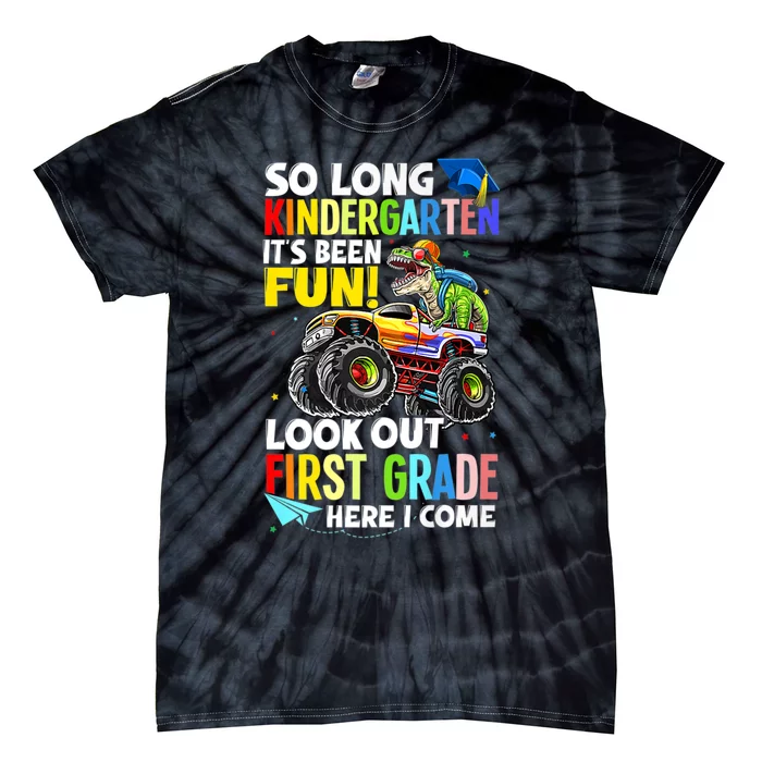 So Long Kindergarten Graduation Class Of Dinosaur Tie-Dye T-Shirt