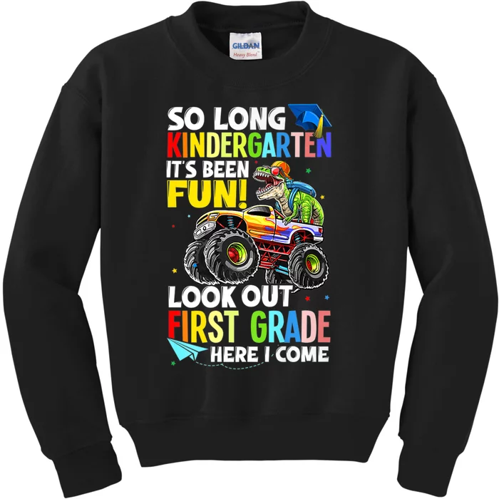 So Long Kindergarten Graduation Class Of Dinosaur Kids Sweatshirt