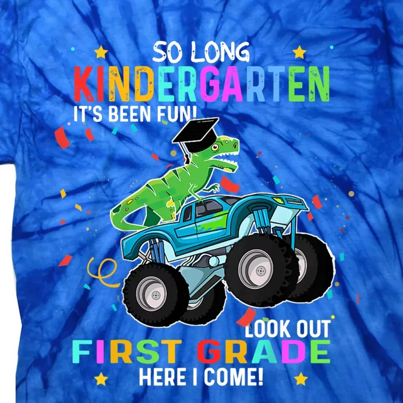 So Long Kindergarten First Day 1st Grade Tgiftrex Monster Truck Meaningful Gift Tie-Dye T-Shirt