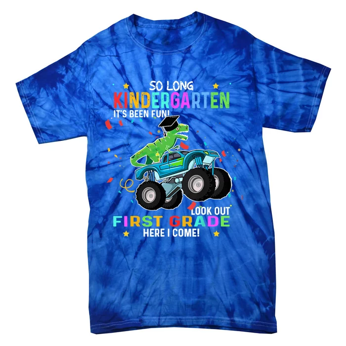 So Long Kindergarten First Day 1st Grade Tgiftrex Monster Truck Meaningful Gift Tie-Dye T-Shirt