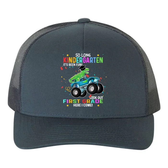 So Long Kindergarten First Day 1st Grade Tgiftrex Monster Truck Meaningful Gift Yupoong Adult 5-Panel Trucker Hat