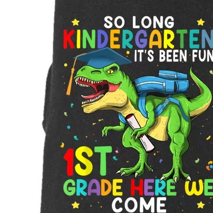 So Long Kindergarten Graduation Class Of Dinosaur Doggie 3-End Fleece Hoodie