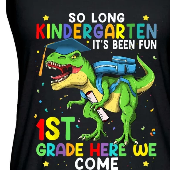 So Long Kindergarten Graduation Class Of Dinosaur Ladies Essential Flowy Tank