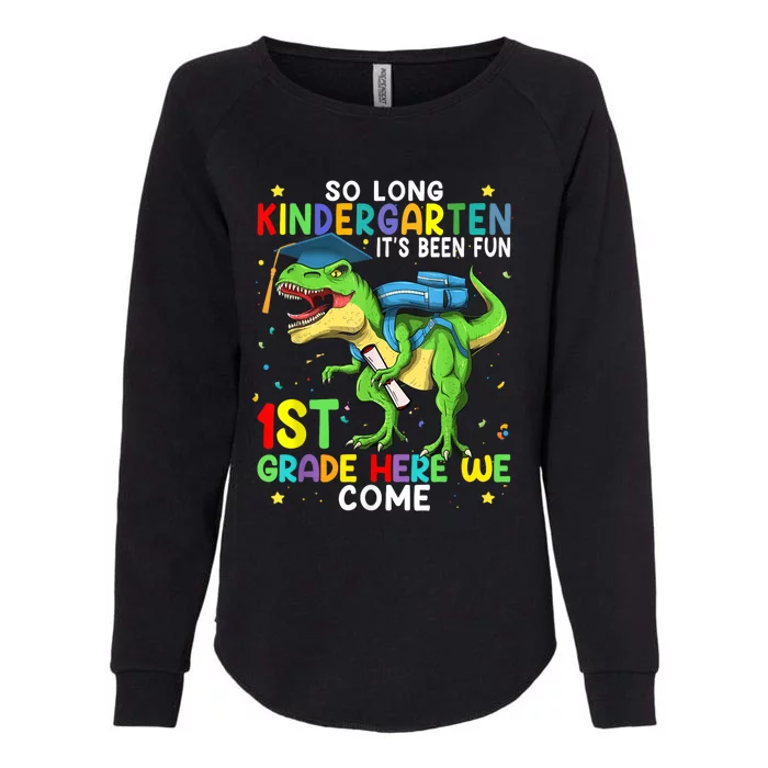 So Long Kindergarten Graduation Class Of Dinosaur Womens California Wash Sweatshirt