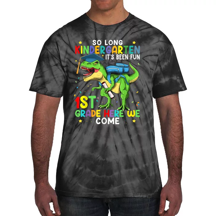 So Long Kindergarten Graduation Class Of Dinosaur Tie-Dye T-Shirt