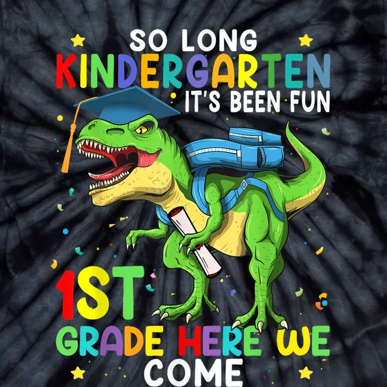 So Long Kindergarten Graduation Class Of Dinosaur Tie-Dye T-Shirt