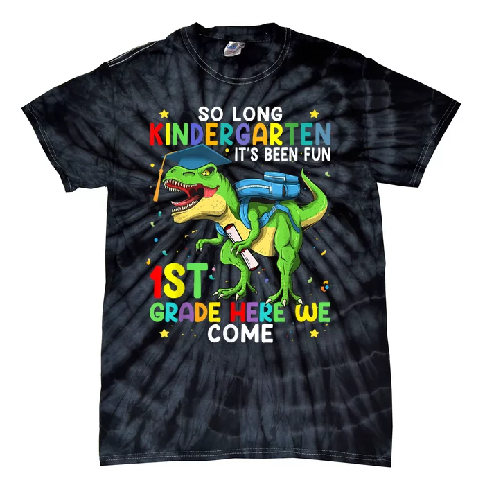 So Long Kindergarten Graduation Class Of Dinosaur Tie-Dye T-Shirt