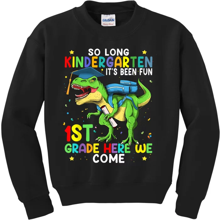 So Long Kindergarten Graduation Class Of Dinosaur Kids Sweatshirt