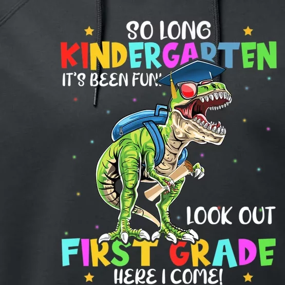 So Long Kindergarten Graduation Class Of Dinosaur Performance Fleece Hoodie