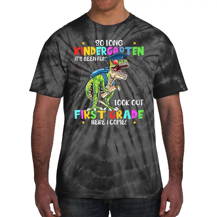 So Long Kindergarten Graduation Class Of Dinosaur Tie-Dye T-Shirt