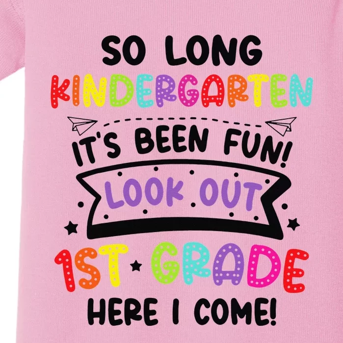 So Long Kindergarten Look Out first Grade Graduation Gifts Baby Bodysuit