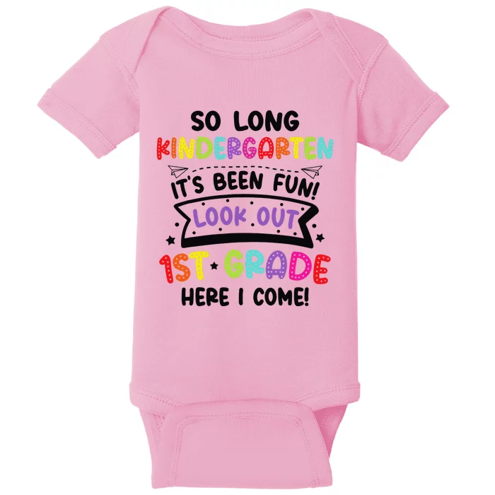 So Long Kindergarten Look Out first Grade Graduation Gifts Baby Bodysuit